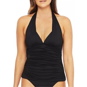La Blanca
Island Goddess D Cup Halter‎ Swim Tankini black 8